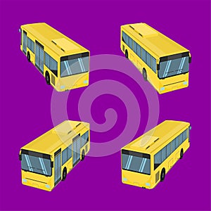 3d top view the bus driver fare passenger autobus omnibus coach rail bench chair stool armchair seat mattress bolster hassock pad