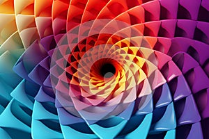 3D toroidal wave with vibrant colors and geometric symmetry