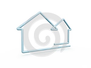 3d townhouse symbol