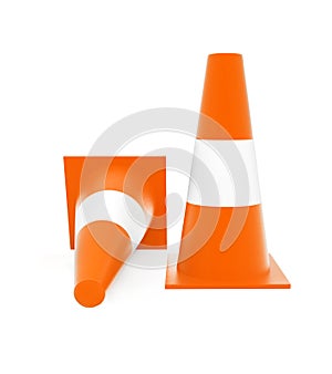 3d traffic cones concept