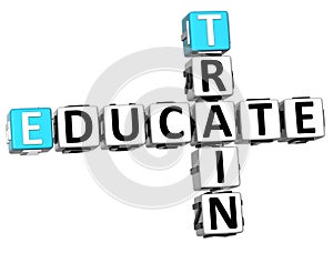 3D Train Educate Crossword