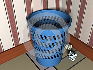 3d trash can