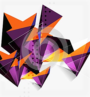 3d triangles and pyramids, abstract geometric vector