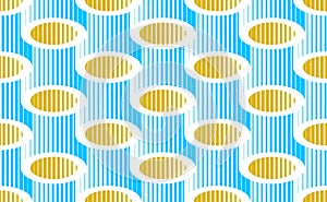 3D tubes optical seamless pattern, vector repeat tiling background, op art theme textile or wrapping paper, website backdrop or