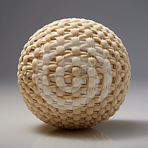 3d Tweed Pattern Decorated Round Ball Of Woven Material