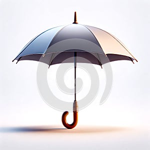 3d umbrella icon on white background, business concept