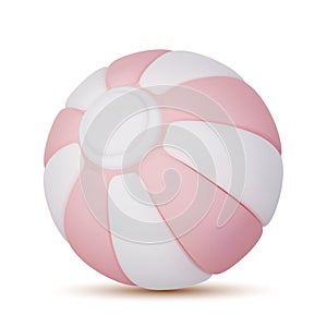 3d Vector Colorful Beach Ball, Summer Journey, Time to Travel Concept.