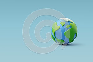 3d Vector Green Planet Earth, Earth Day, Environment day, Ecology concept