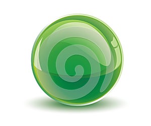 3d vector green sphere