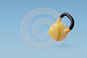 3d Vector Kettlebell, Workout gym tools, Sport equipment, Gym time concept