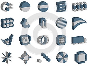 3d vector logos and elements