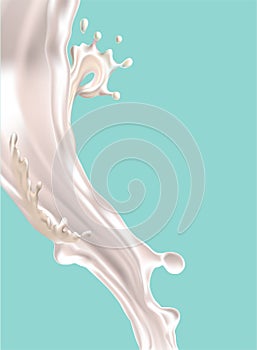 3d vector milk splash and pouring set, big collection.