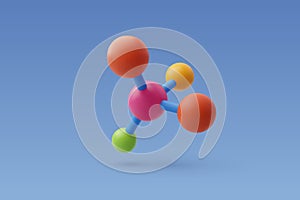 3d Vector Molecule, Scientific banner for medicine, Biology, Chemistry and science concept