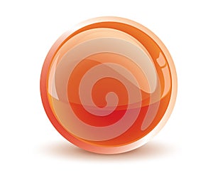 3d vector orange sphere