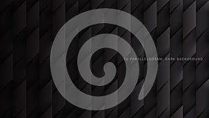 3D Vector Parallelograms Simple Dark Gray Abstract Background