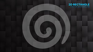 3D Vector Rectangle Blocks Conceptual Tech Dark Gray Abstract Background