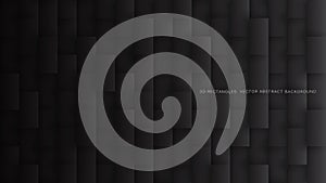 3D Vector Rectangles Pattern Simple Dark Gray Abstract Background