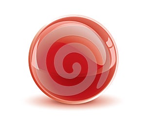 3d vector red sphere photo