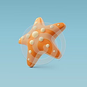 3d Vector StarFish, Summer Journey, Time to Travel Concept