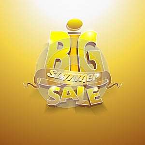 3d vector words big summer sale