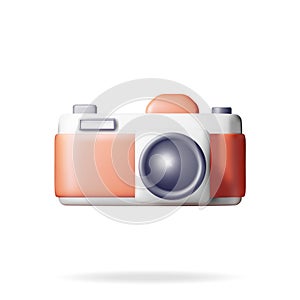 3d Vintage Camera Isolated on White