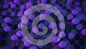 3d violet futuristic abstraction background