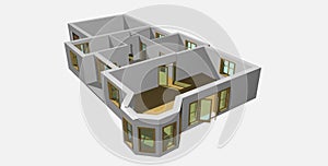 3D visualisation of house 4