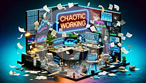3D Visualization of Organized Career Cushioning Amidst Chaotic Work