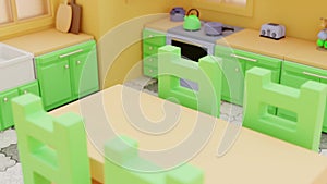 3d visualization of the toy kitchen