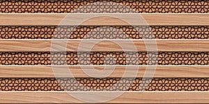 3D wallpaper background, Wooden High quality rendering decorative wall tile.