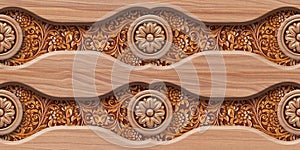 3D wallpaper background, Wooden High quality rendering decorative wall tile.