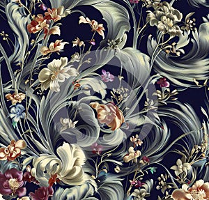 3d wallpaper decoration Abstract fractal fantastic flower