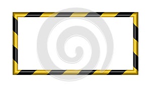 3d warning striped rectangular background, yellow and black stripes on the diagonal, warning to be careful potential danger vector