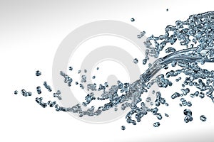 3D water splash illustration