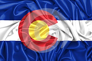 3d waving flag of Colorado