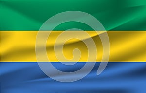 3D Waving Flag of Gabon
