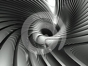 3d wavy aluminium background abstract silver swirl photo