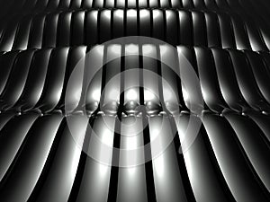 3d wavy aluminum background abstract