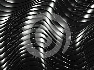 3d wavy aluminum background abstract pattern