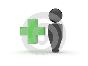 3d web icon - Add contact