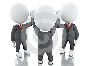 3d White business people. teamwork concept.
