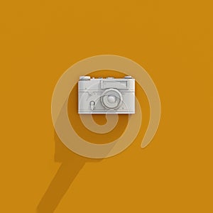 3d White Retro Cam Icon