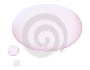 3d white speech bubble, social media chat message icon. Empty text bubble, comment, dialogue balloon vector