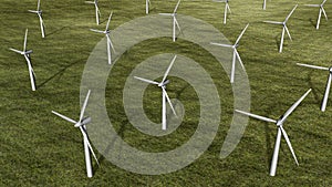 3D wind turbine farm