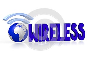 3D wireless/ Internet concept