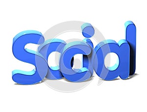3D Word Social on white background photo