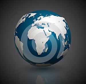 3d world globe icon vector