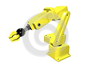 3D Yellow automated arm