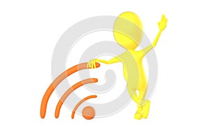 3d yellow character , rss feed