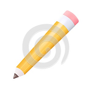 3D Yellow Graphic Pencil
